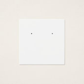 Square Back Logo White Earling-kaart Vierkante Visitekaartjes (Voorkant)