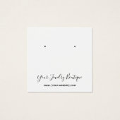 Square Back Logo White Earling-kaart Vierkante Visitekaartjes (Voorkant)