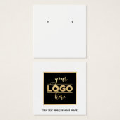 Square Back Logo White Earling-kaart Vierkante Visitekaartjes (Voorkant /achterkant)