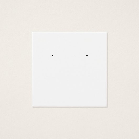 Square Back Logo White Earling-kaart Vierkante Visitekaartjes (Voorkant)
