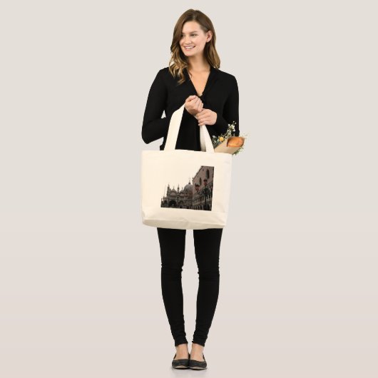 Square & Basilica of St Mark Grote Tote Bag (Voorkant (model))