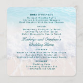 Square Beach Background Wedding Menu Template (Voorkant)