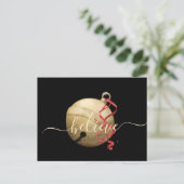 Square Believe Jingle Bell Feestdagenkaart (Staand voorkant)