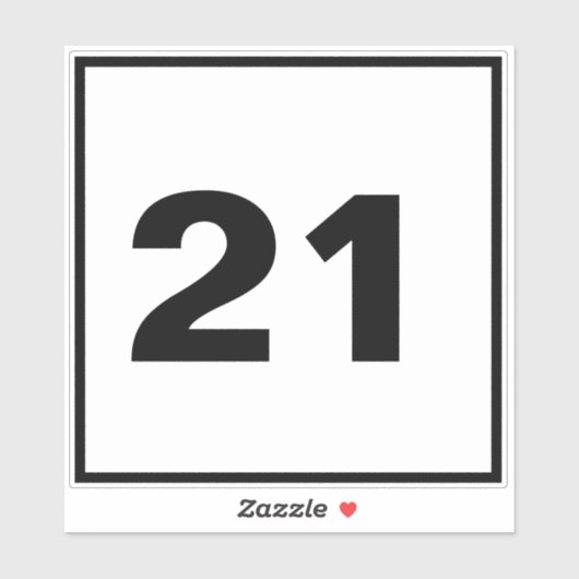 Square Bin-nummer Sticker (Vel)