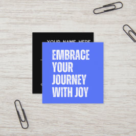 Square Biz Kaart - Omarm uw reis met plezier Vierkante Visitekaartje