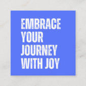 Square Biz Kaart - Omarm uw reis met plezier Vierkante Visitekaartje (Voorkant)