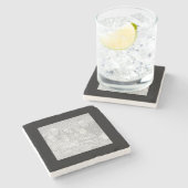 Square Black Border Foto Stenen Onderzetter (Zijkant)