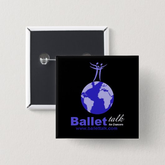 Square Black Button (Voorkant /achterkant)