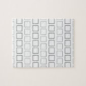Square Black en White Minimalist Pattern Legpuzzel (Horizontaal)