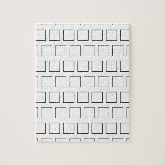 Square Black en White Minimalist Pattern Legpuzzel (Verticaal)