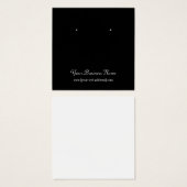 Square Black Plain Simple Custom Oorsprongskaart Vierkante Visitekaartjes (Voorkant /achterkant)