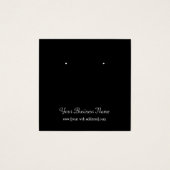 Square Black Plain Simple Custom Oorsprongskaart Vierkante Visitekaartjes (Voorkant)