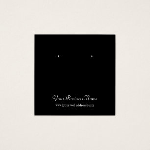 Square Black Plain Simple Custom Oorsprongskaart Vierkante Visitekaartjes