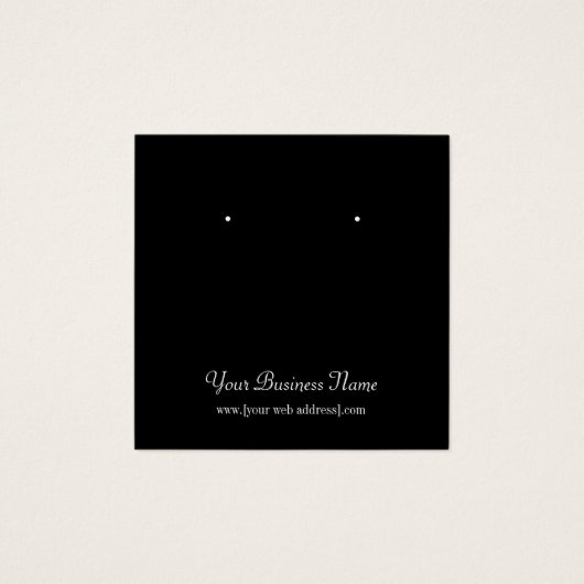 Square Black Plain Simple Custom Oorsprongskaart Vierkante Visitekaartjes (Voorkant)