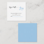 Square Blue Gingham Diaper Raffle Kaart (Voorkant / Achterkant)