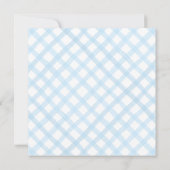 Square Blue Rocking Horse Boy Baby shower Uitnodig Kaart (Achterkant)