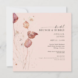 Square Blush bruids brunch & bubbelbad douche Kaart