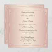 Square Blush Wedding Invitation Elegant Kaart (Voorkant / Achterkant)