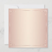 Square Blush Wedding Invitation Elegant Kaart (Achterkant)