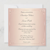 Square Blush Wedding Invitation Elegant Kaart (Voorkant)