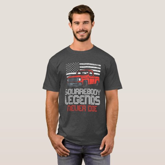 Square Body Legends Nooit die Truck Cute Pap T-shirt (Voorkant volledig)