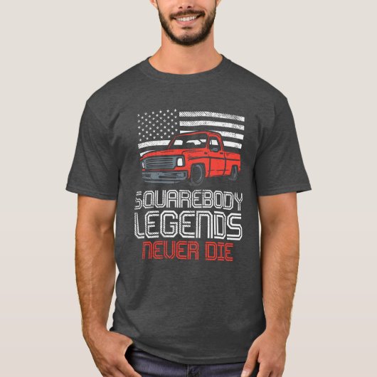 Square Body Legends Nooit die Truck Cute Pap T-shirt (Voorkant)