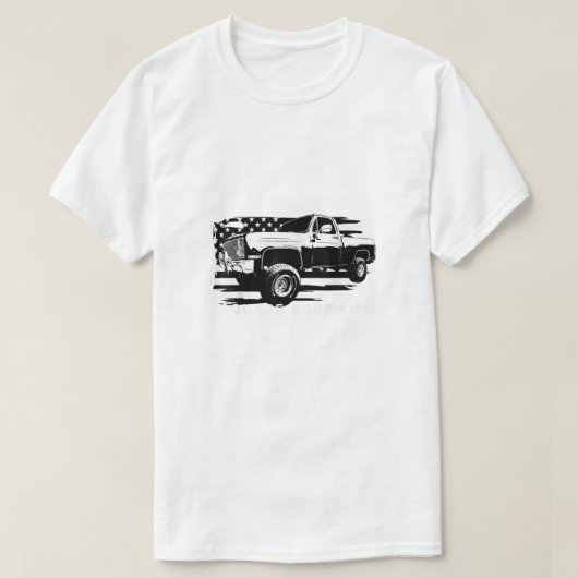 Square body Truck American Flag Square Body T-shirt (Design voorkant)