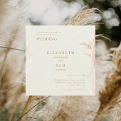 Square Boho Pampas Cream Samen Met Trouwen