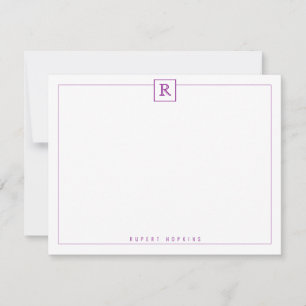Square Border Paars Note Kaart Notitiekaartje