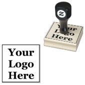 Square border Voeg hier uw Logo toe Rubberstempel (Gestempeld)