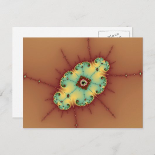 Square Brain - Fractal Briefkaart (Voorkant / Achterkant)