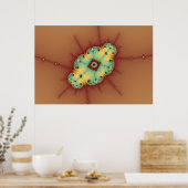 Square Brain - Fractal Poster (Keuken)