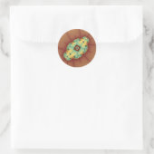 Square Brain - Fractal Ronde Sticker (Tas)