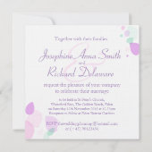 Square bruiloft nodigt moderne grafische bloemblad kaart (Achterkant)