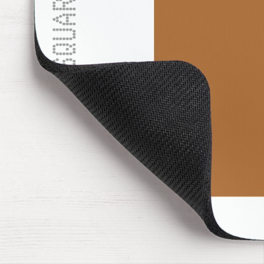 Square - Bruin op wit Muismat (Hoek)