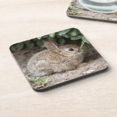 Square Bunny Bier Onderzetter (Linkerzijde)