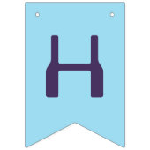 Square Bunny Happy Easter Bunting Banner (Tweede vlag)