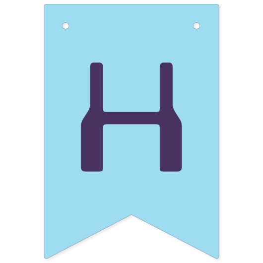 Square Bunny Happy Easter Bunting Banner (Tweede vlag)