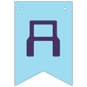 Square Bunny Happy Easter Bunting Banner (Derde vlag)