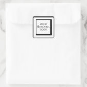 Square Business Logo Afbeelding Sticker (Tas)