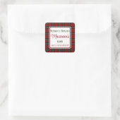 Square Business Stickers Bethany's keuken Tartan (Tas)