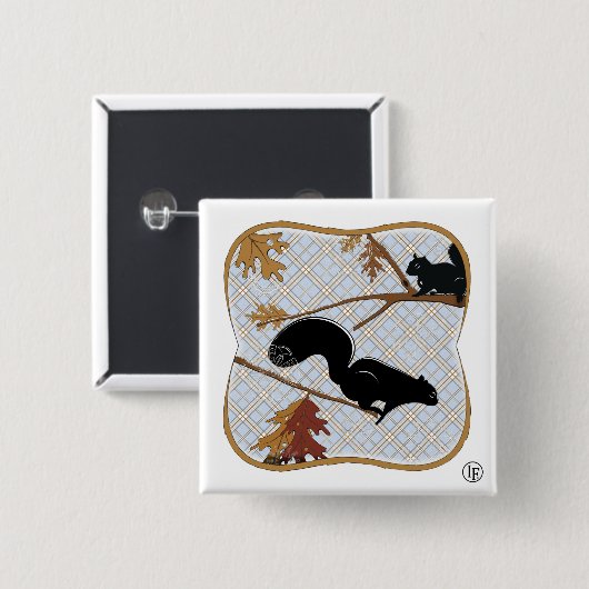 Square Business Vierkante Button 5,1 Cm (Voorkant /achterkant)