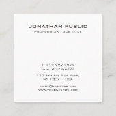 Square BusinessCards Modern Elegant Professional Vierkante Visitekaartje (Achterkant)