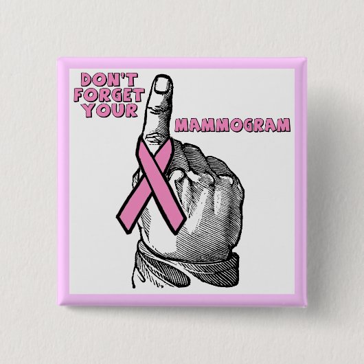 Square Button - Borstkanker Mammogram (Voorkant)