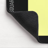 Square - Chalk Yellow en Black Muismat (Hoek)