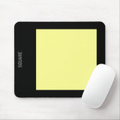 Square - Chalk Yellow en Black Muismat (Met muis)