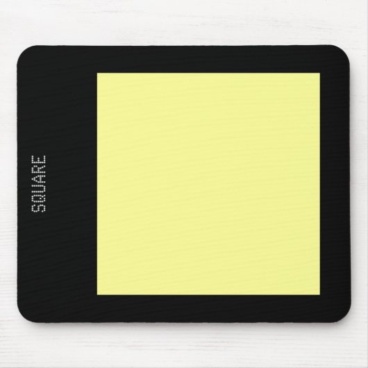 Square - Chalk Yellow en Black Muismat (Voorkant)