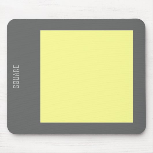 Square - Chalk Yellow en Grey Muismat (Voorkant)