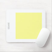 Square - Chalk Yellow en White Muismat (Met muis)