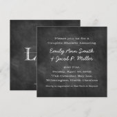 Square Chalkboard Couple's Shower Invitations Kaart (Voorkant / Achterkant)